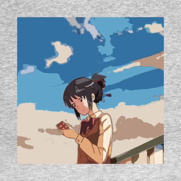 Your Name. Mitsuha Miyamizu Anime couples print by BleizerShtorn